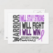Hodgkins Lymphoma Warrior Briefkaart (Voorkant / Achterkant)