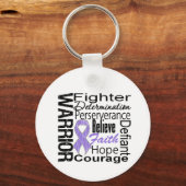 Hodgkins Lymphoma Warrior Collage Sleutelhanger (Voorkant)