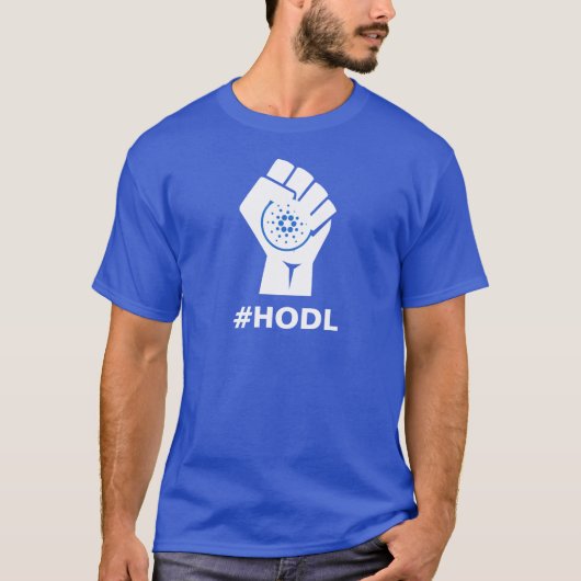 HODL Cardano ADA: Wit T-shirt (Voorkant)