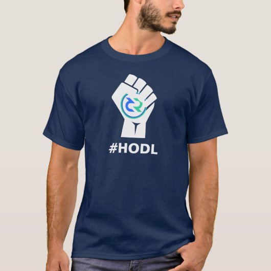 HODL Decred DCR Logo: Wit T-shirt (Voorkant)