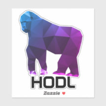 HODL Diamond Hands Ape Sticker