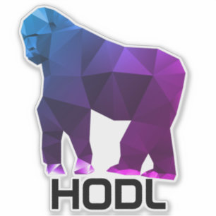 HODL Diamond Hands Ape Sticker