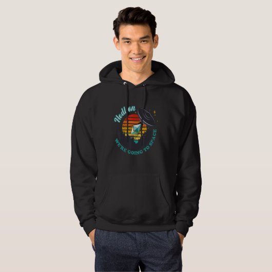 Hodl On We're Going To Space Ethereum Crypto Retro Hoodie (Voorkant volledig)