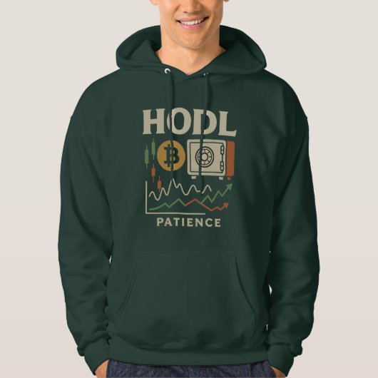 HODL Patience Bitcoin Trading Chart Hoodie (Voorkant)