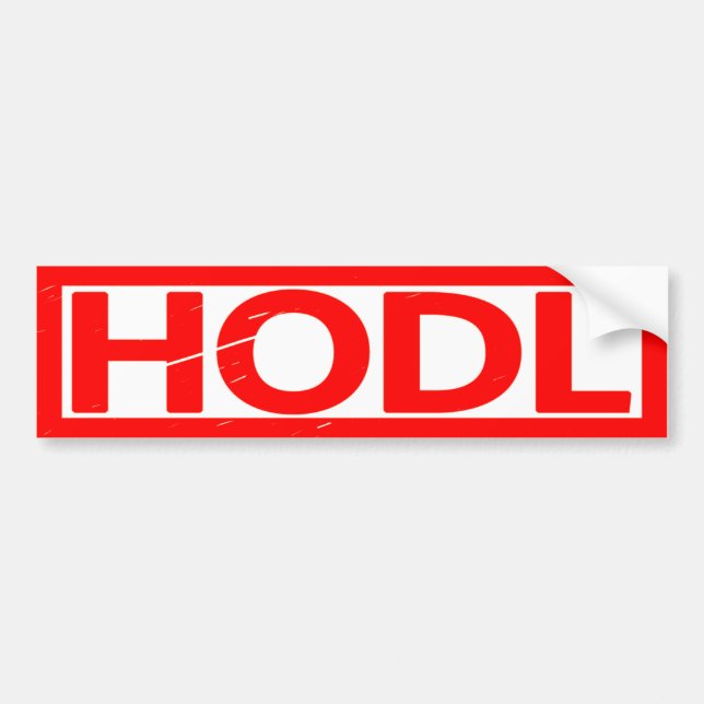 Hodl Stamp Bumpersticker (Voorkant)