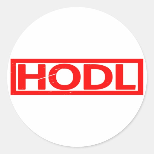Hodl Stamp Ronde Sticker (Voorkant)