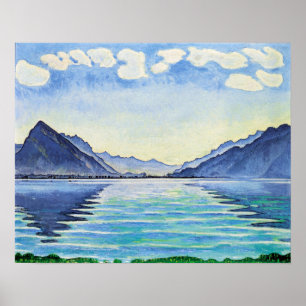 Hodler - Symmetrische reflectie in het Thun-meer i Poster