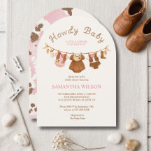 Hoe Baby Kleine Cowgirl Baby Shower Uitnodiging