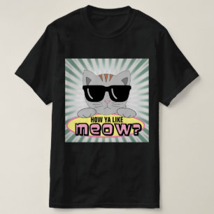 Hoe bedoel je? Cartoon met zonnebril T-shirt