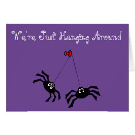 "Hoe ben je"  kaart met spinnen en internet