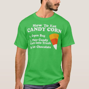 Hoe Candy Corn te eten Funny Halloween Retro 80's  T-shirt