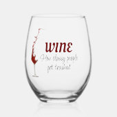 Hoe classy mensen krijgen Trashed Grappig Gift Wijnglas Zonder Voet (Voorkant)