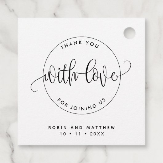 Hoe dan ook bedankt, modern. Rustic Kraft Bedankjes Labels (Achterkant)