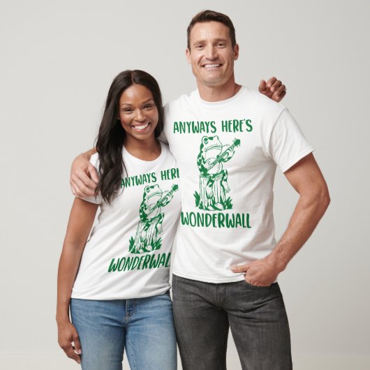 Hoe dan ook hier is Wonderwall Funny Frog T-shirt (Unisex)