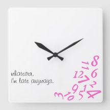 ~Hoe dan ook, ik ben altijd te laat.. ..WALL CLOCK
