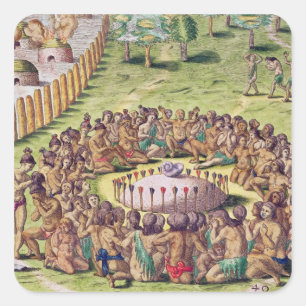 Hoe de chef begraven is, uit 'Brevis' Vierkante Sticker