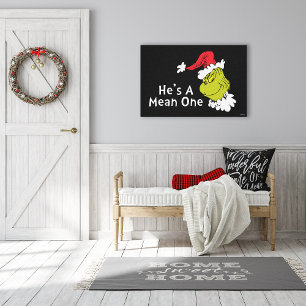 Hoe de Grinch kerstmis houdt Hij is een gemiddel Canvas Afdruk