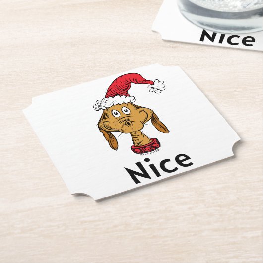 Hoe de Grinch kerstmis houdt | Max is Nice Kartonnen Onderzetters (Gekanteld)