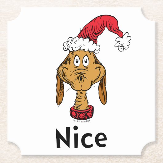 Hoe de Grinch kerstmis houdt | Max is Nice Kartonnen Onderzetters (Voorkant)
