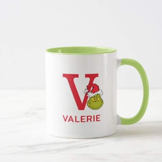 Hoe de Grinch Kerstmis stal | Naam & Monogram V Mok (Rechts)