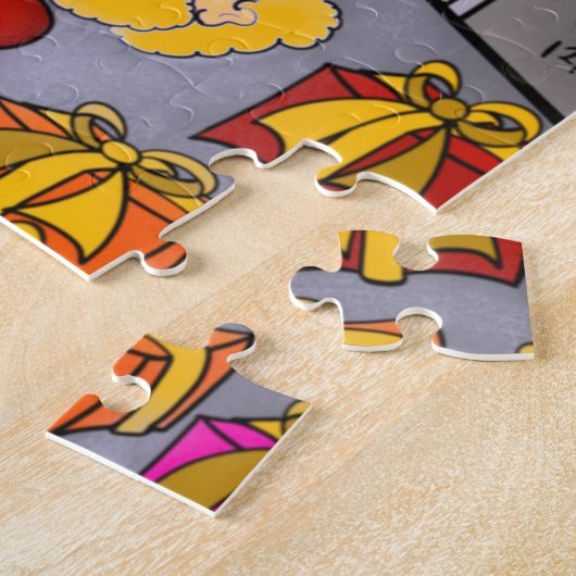 Hoe de Kerstman Mrs. Santa Jigsaw Puzzle ontmoette Legpuzzel (Zijkant)