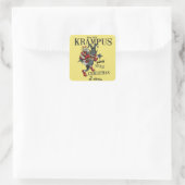 Hoe de Krampus heeft gestolen kerst shirt Vierkante Sticker (Tas)