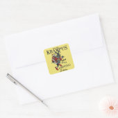 Hoe de Krampus heeft gestolen kerst shirt Vierkante Sticker (Envelop)