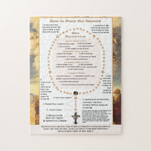 Hoe de rozenkrans te bidden legpuzzel