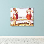Hoe de vrouwen van Dasamonquepeuc Canvas Afdruk (Insitu (Houten vloer))