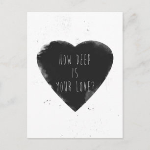 hoe diep is je liefde ? briefkaart