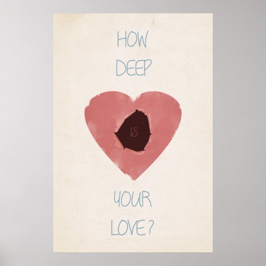 hoe diep is je liefde ? poster (Voorkant)