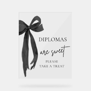 Hoe diploma's zijn zoet Neem een traktatie Afstude Acryl Bord