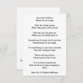 "Hoe doe ik het" gedicht Informatiekaartje (Voorkant / Achterkant)