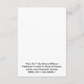 "Hoe doe ik het" gedicht Informatiekaartje (Achterkant)