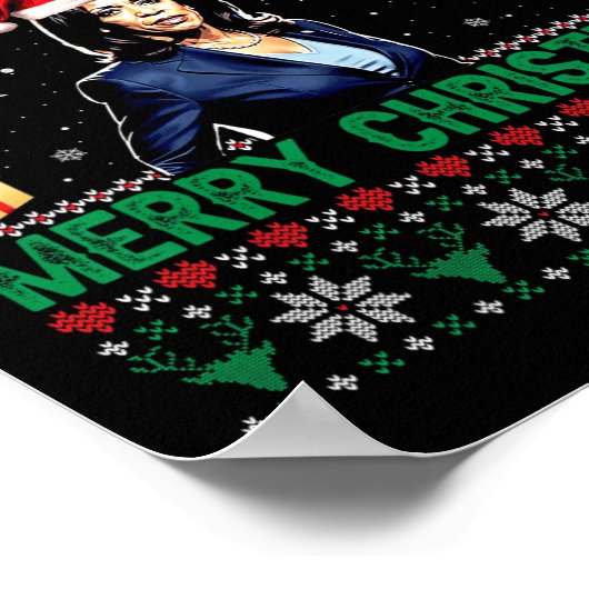 Hoe durven we te zeggen vrolijke kerst Kamala Harr Poster (Hoek)