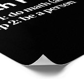 Hoe een persoon van de Wiskunde te zijn Poster (Hoek)