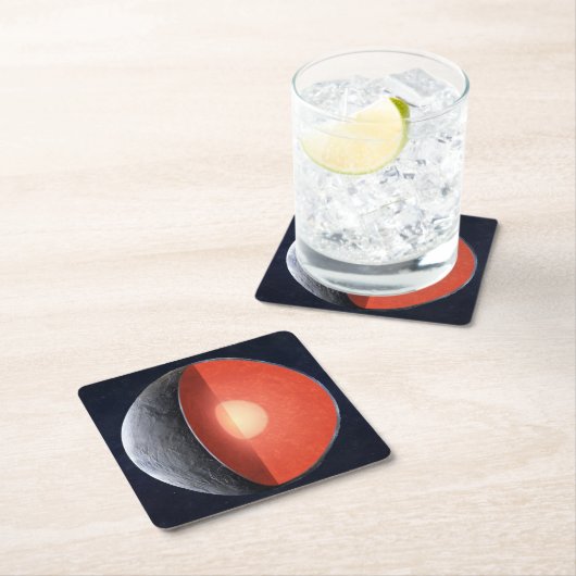 Hoe een rotsachtige planeet vormt. vierkante kartonnen onderzetter (Insitu)