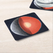Hoe een rotsachtige planeet vormt. vierkante kartonnen onderzetter (Schuin)