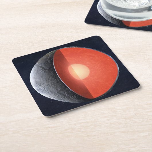 Hoe een rotsachtige planeet vormt. vierkante kartonnen onderzetter (Schuin)