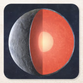 Hoe een rotsachtige planeet vormt. vierkante kartonnen onderzetter (Voorkant)