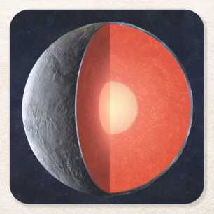 Hoe een rotsachtige planeet vormt. vierkante kartonnen onderzetter