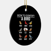 Hoe een vogel te identificeren Grappige vogel kijk Keramisch Ornament (Rechts)