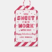 Hoe fijn is het om met je Valentijnse te werken Cadeaulabel (Voorkant)