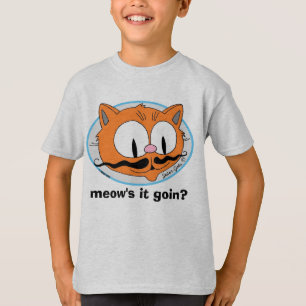 Hoe gaat het? Funny Pun Mustache Cat T-shirt
