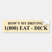 Hoe gaat het met mijn autorijden? (Sticker) Bumpersticker (Voorkant)