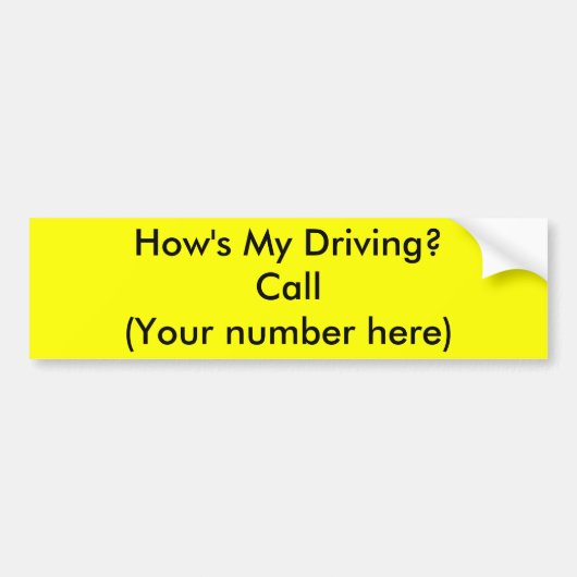 Hoe gaat het met mijn rijden? bumpersticker (Voorkant)