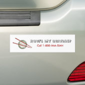 Hoe gaat het met mijn rijden? bumpersticker (Op auto)
