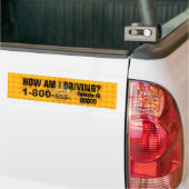 HOE GAAT HET MET MIJN RIJDEN? BUMPERSTICKER (Op Truck)