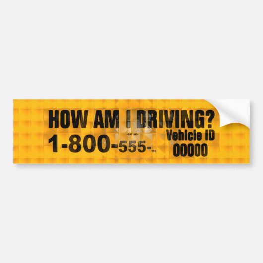 HOE GAAT HET MET MIJN RIJDEN? BUMPERSTICKER (Voorkant)