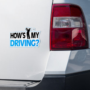 Hoe gaat het met mijn rijden?   Funny Golf Car Sti Sticker